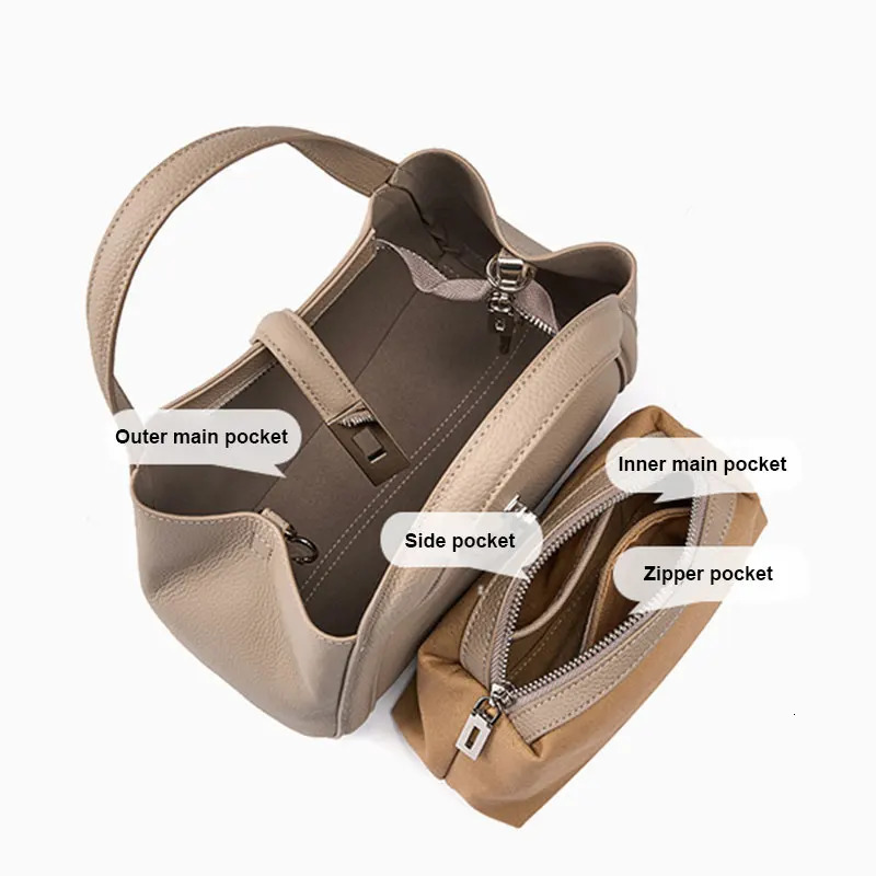 Womens Bag Genuine Leather Handbags Fashion Cowhide Women Crossbody Shoulder Bags 2307 241114