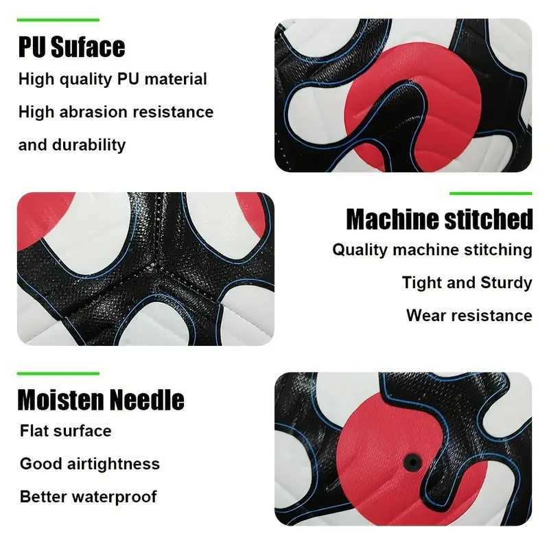 1 piece size 5 machine professional football ball professional wear-resistant PU material ball used for indoor and outdoor entertainment W241113