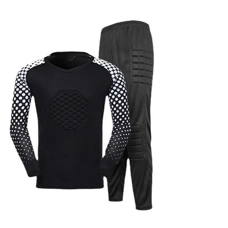 Mens goalkeeper clothing set adult and childrens long Sleve sponge pad match training goalkeeper kit wholesale X241113