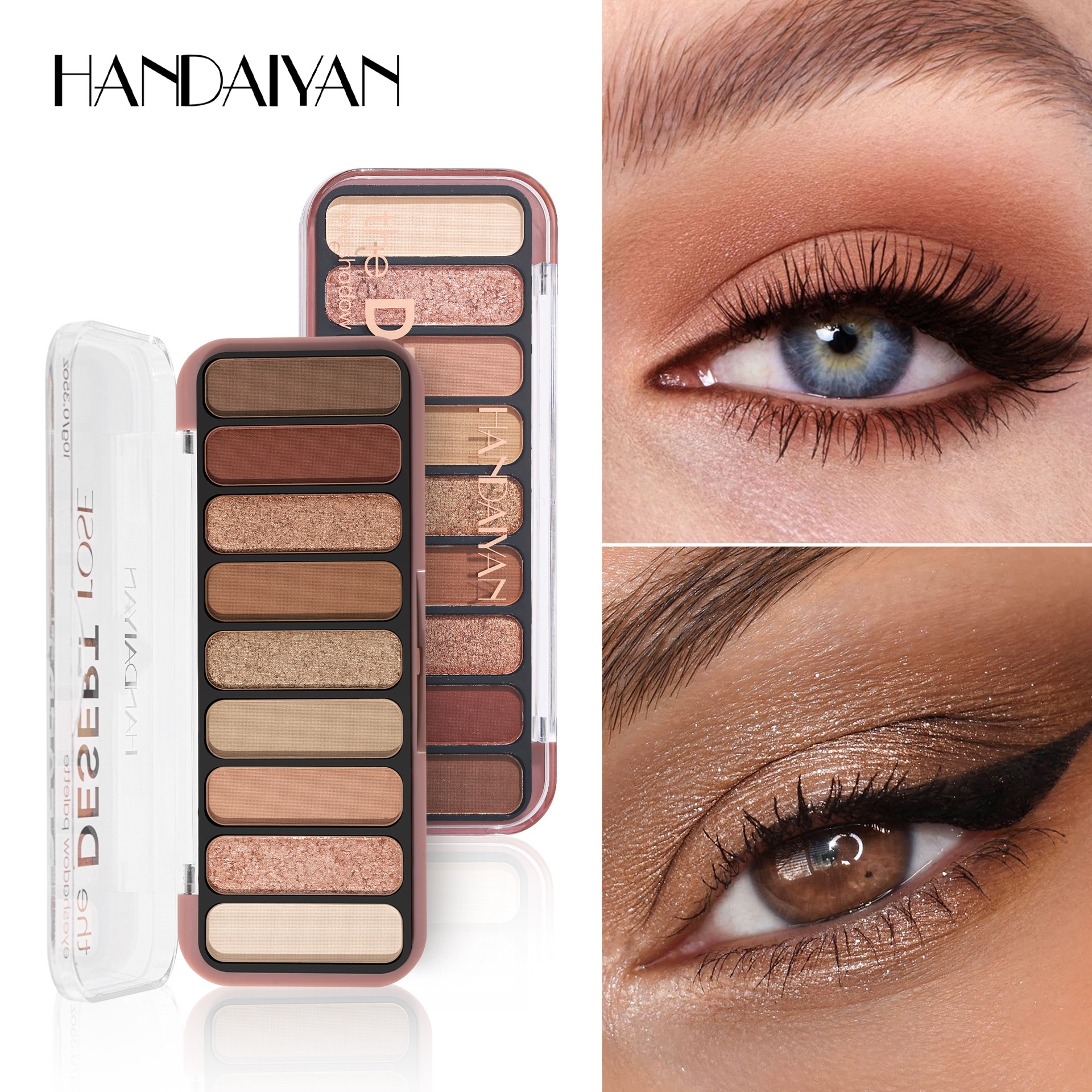2025 Luxury In stock 9 colors Eyeshadow Cosmetics pressed powder eye shadow Palette Bronze Matte Pearl Fine Glitter Earth Color One Plate lti pose Mak
