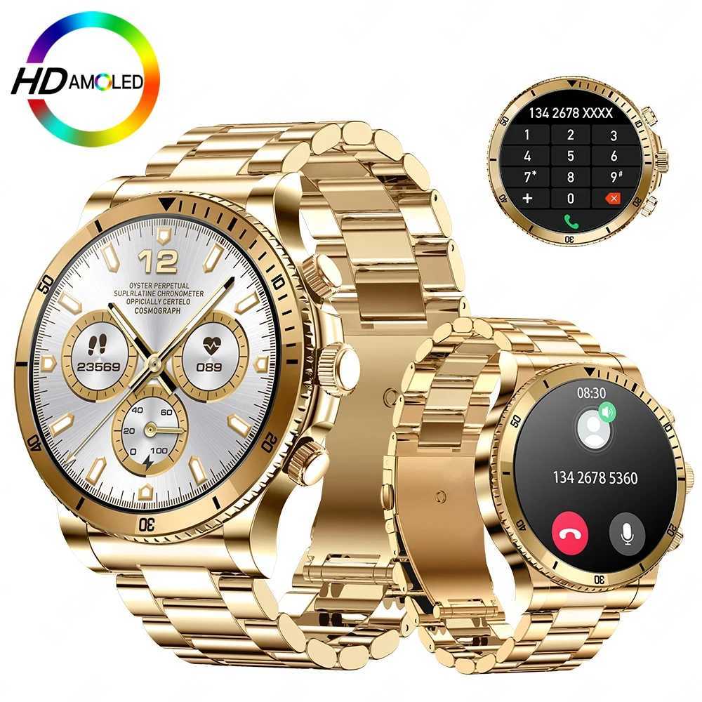 New AI Vo Control Smart Watch Mens Outdoor Sports Fitness Bracelet Call Rate Blood Pressure Tracker Smart Watch Y241114
