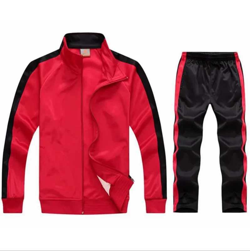 Mens 2PCS set mens sportswear mens jacket and pants set training clothes autumn winter spring sportswear X2411131