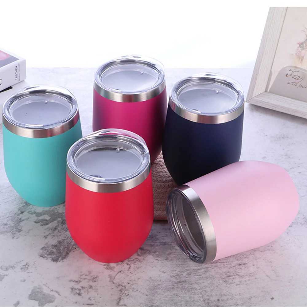 12 oz Eggshell Wine Stainless Steel Hot Water Bottle Beer GS Hot Glass Beer Crazy Coffee Cup Travel Y241114