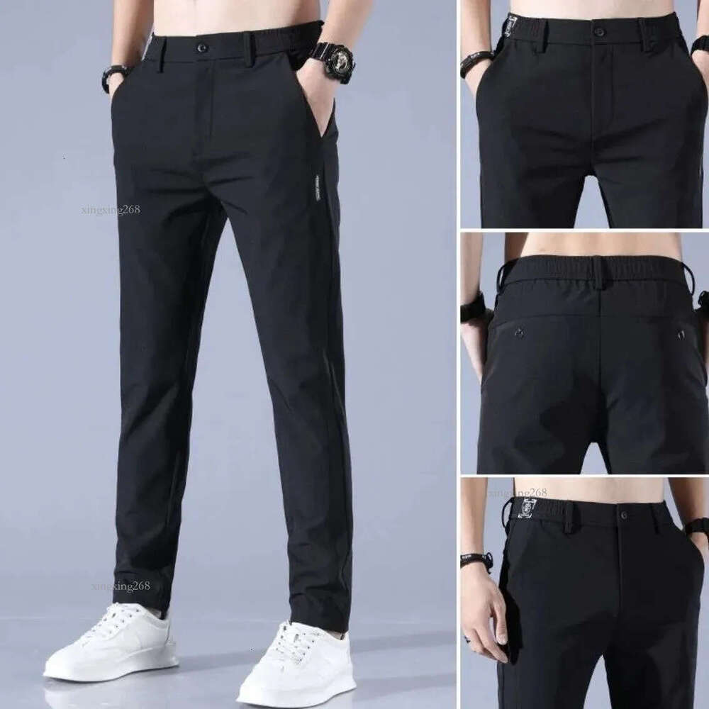 Golf Pants Mens Breathable Elastic Summer Ultrathin Straight Casual Speed Drying Mans Loose Sports Trousers 240806