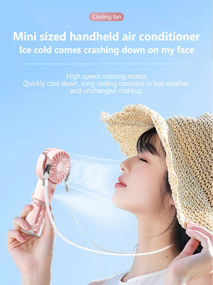 1pc Portable Handheld Spray Fan,Water Spray Mist Fan,Student Dormitory Mini Fan,Summer Supplies, Cooling Tools,Outdoor Small Fan