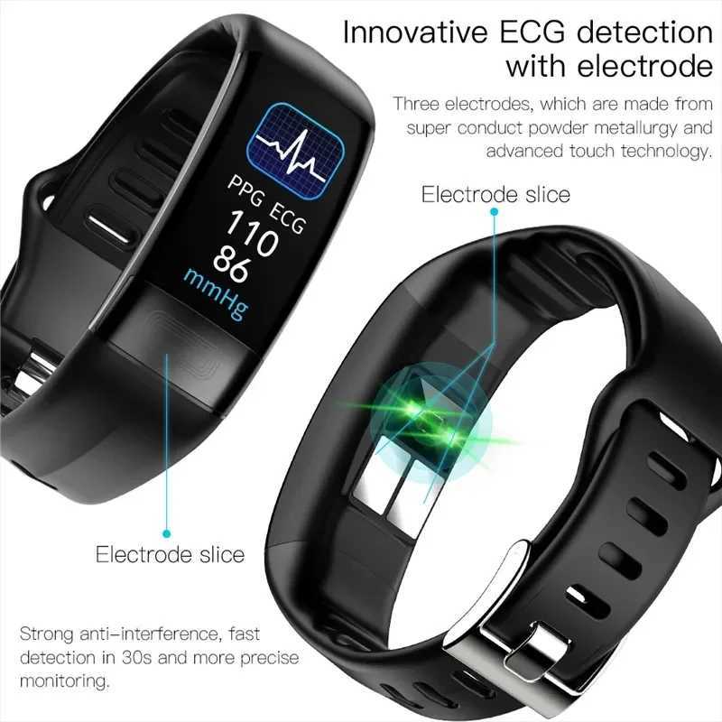 Hot Sale Smart Wah M Ekg Smartband Hbre Waterproof Ecg Fitness Bracelet Health Bracelet Ppg Health Bracelet Activity Bracelet T241114