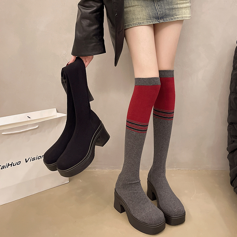 Women's Knee-High Boots - Stylish Over-the-Knee Footwear