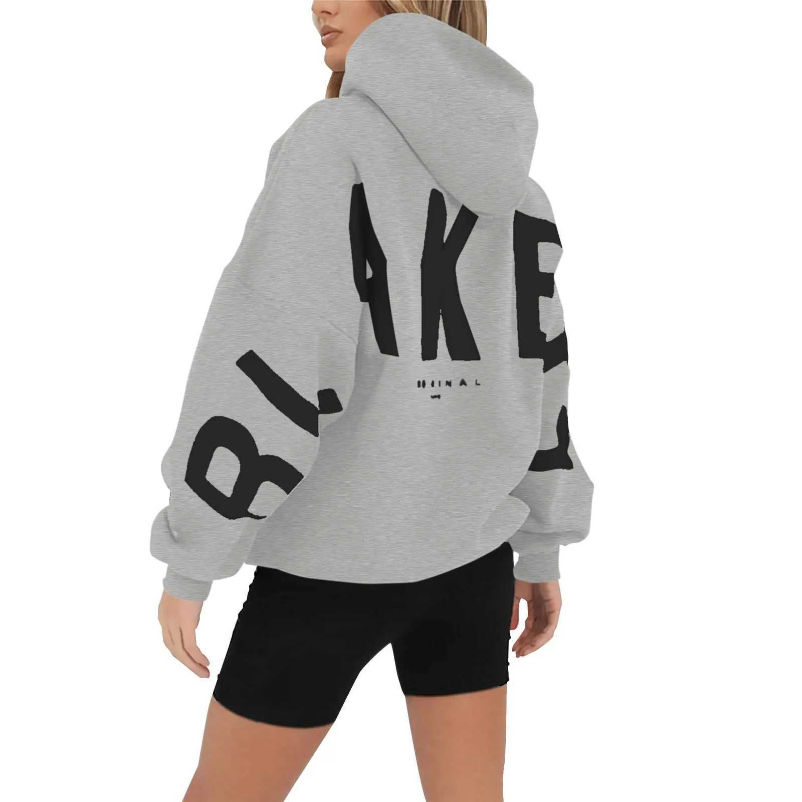 Alphabet Hoodie Women Fashion Hip Hop Hood Shirt High Street Winter Autumn Female Letter Print Sweatshirts Casual Y2k ClothesXJ241113