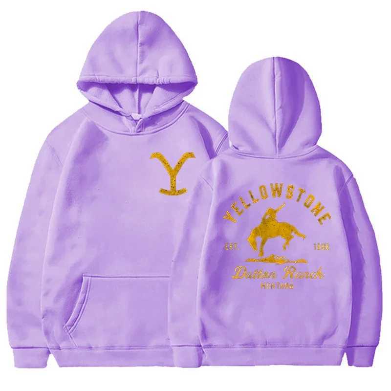 Classic Fashion Yellowstone Dutton Ranch Printed Hoodies for Men and Women Buttoned Hoodied Sweatshirt TopsXJ241113
