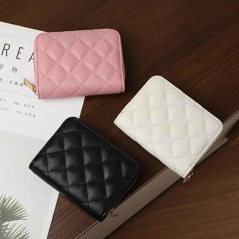 Women's Short Wallets PU Leather Female Credit Card Holder Wallet Fashion Ladies Small Zipper Wallet with Coin Purse Pouch