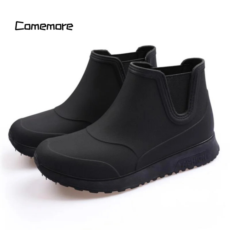 Comemore Womens Anti-skid Water Shoes Ankle Boot Women Leisure Fashion Waterproof Shoe Rubber Booties Summer Rain Boots Zapatos 241114