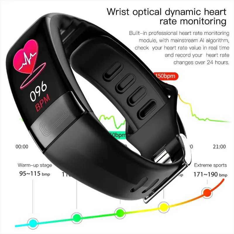 Hot Sale Smart Wah M Ekg Smartband Hbre Waterproof Ecg Fitness Bracelet Health Bracelet Ppg Health Bracelet Activity Bracelet T241114
