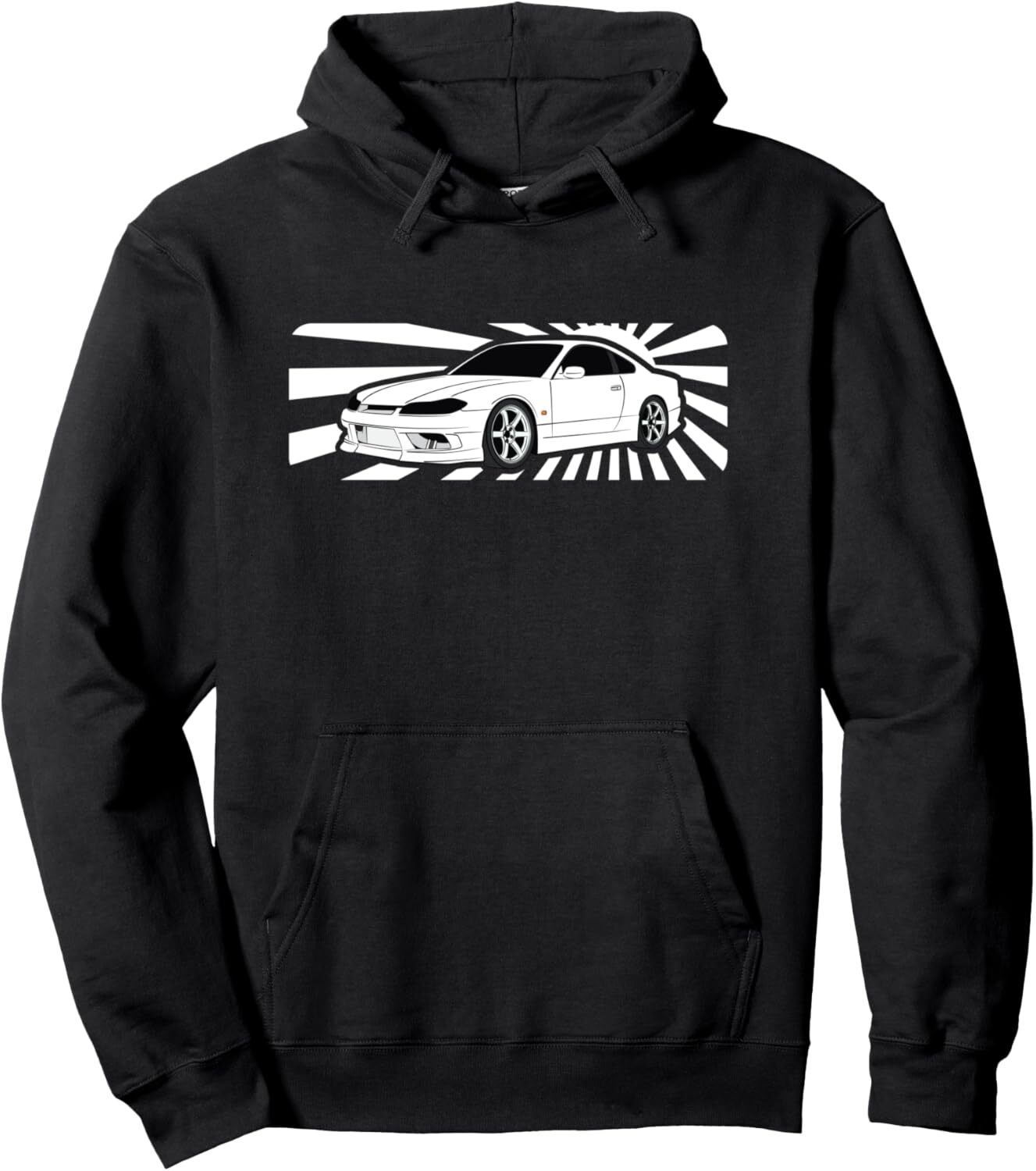 Hoodie for Mens Womens Silvia JDM Drift White Illustrated Pullover Hoodie Graphic Hoodies sweatshirt