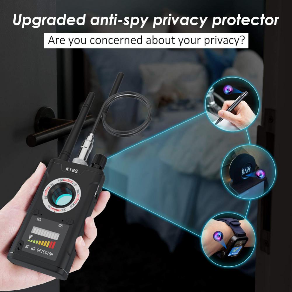 K18S Multifunction Eavesdropping Hidden Camera Detector RF Wireless Gsm Sound Signal Wiretapping GPS Tracker Cam Detector Bug