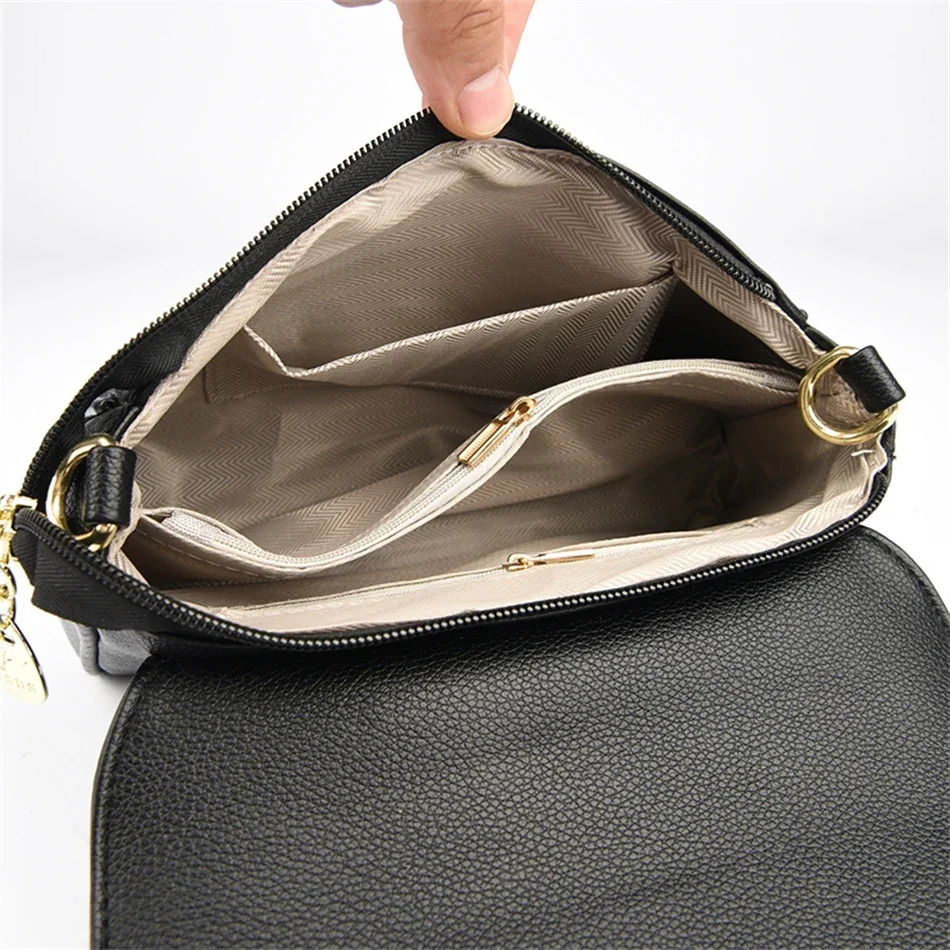 y ner Ladies Handbags High Quality Leather Shoulder Bags for Women Female Crossbody Bag Purses and Sac 241111