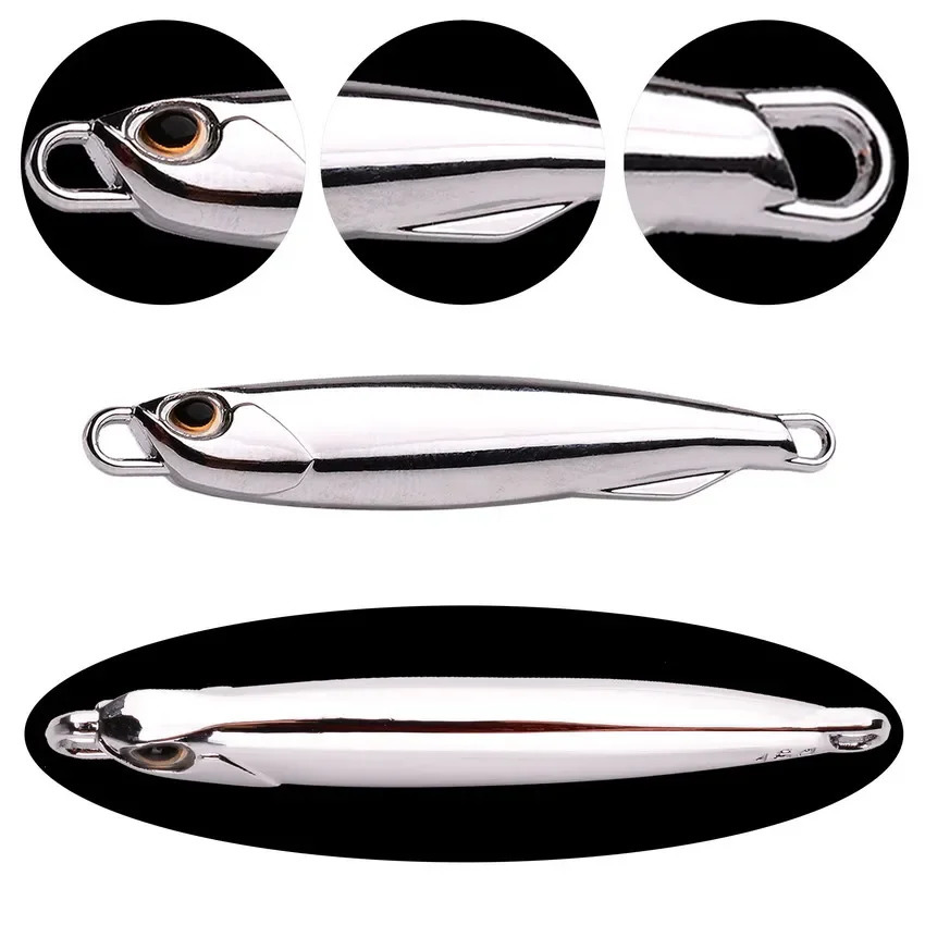 10/30PC/batch metal casting fixture spoon 60G 40G 30G bait set with hook casting fixture fishing rod fishing bait 241113