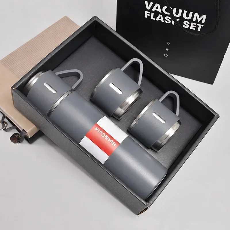 Stainless steel vacuum coated gift set business style coffee hot water bottle portable flame Karaf 500ML304 Y241114