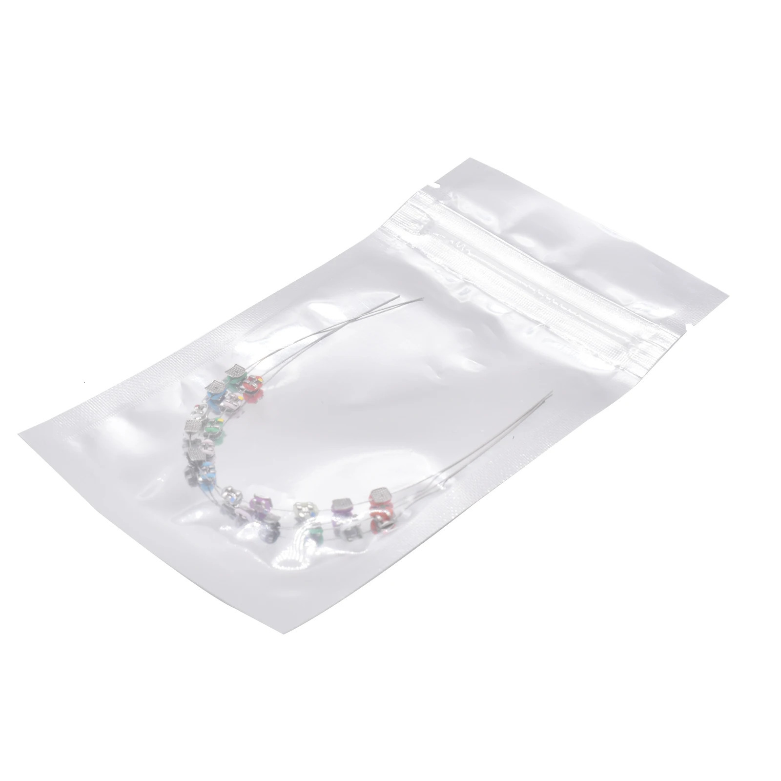 1Pack Temporary Tooth Decoration with Metal WiresMetal Bracket and Orthodontic Ligature TiesPractice Props for Dental Students 240412