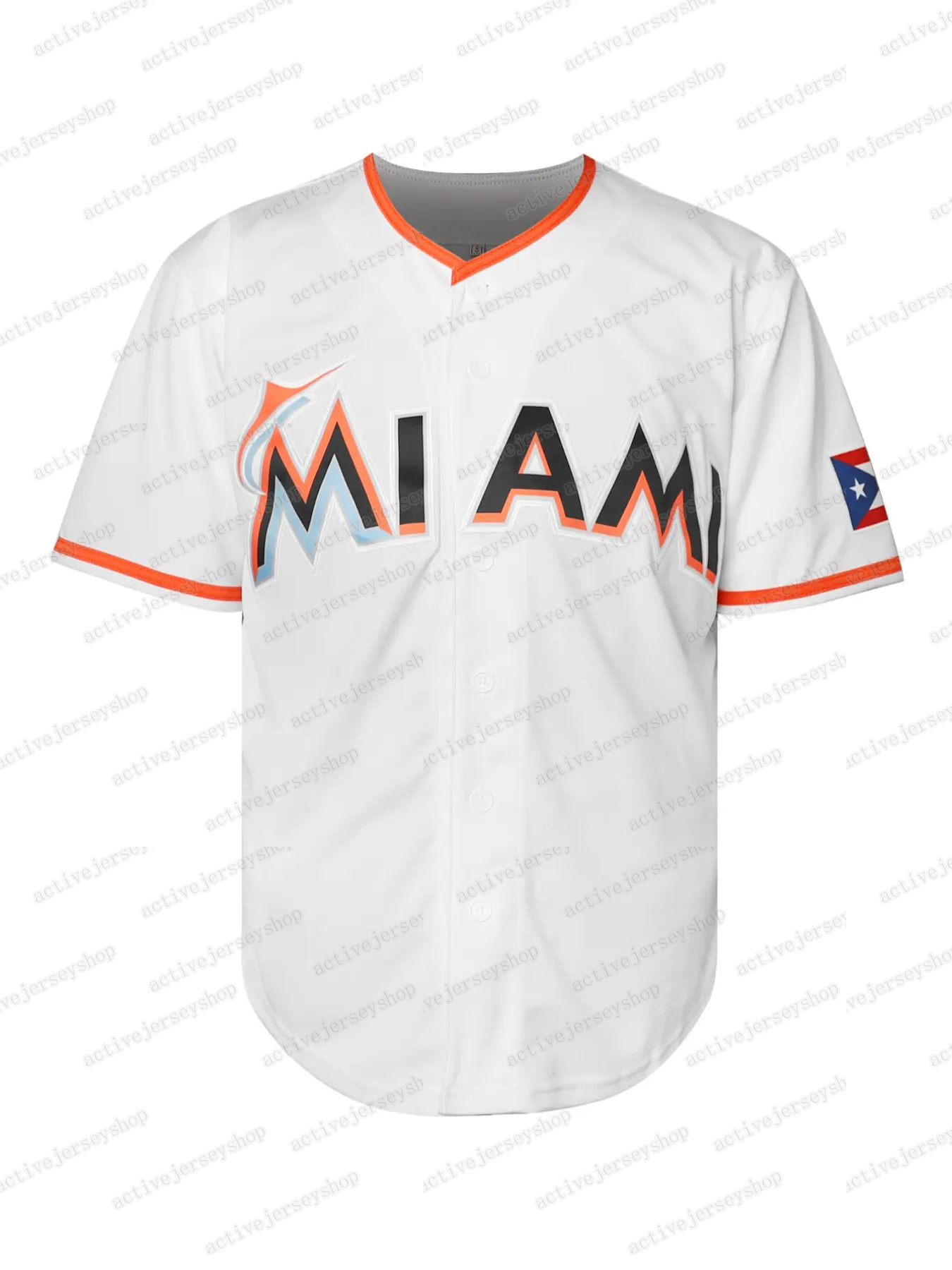 Customized Men's white #94Bad Bunny Baseball jersey Embroidered Sweatshirt with Free Shipping