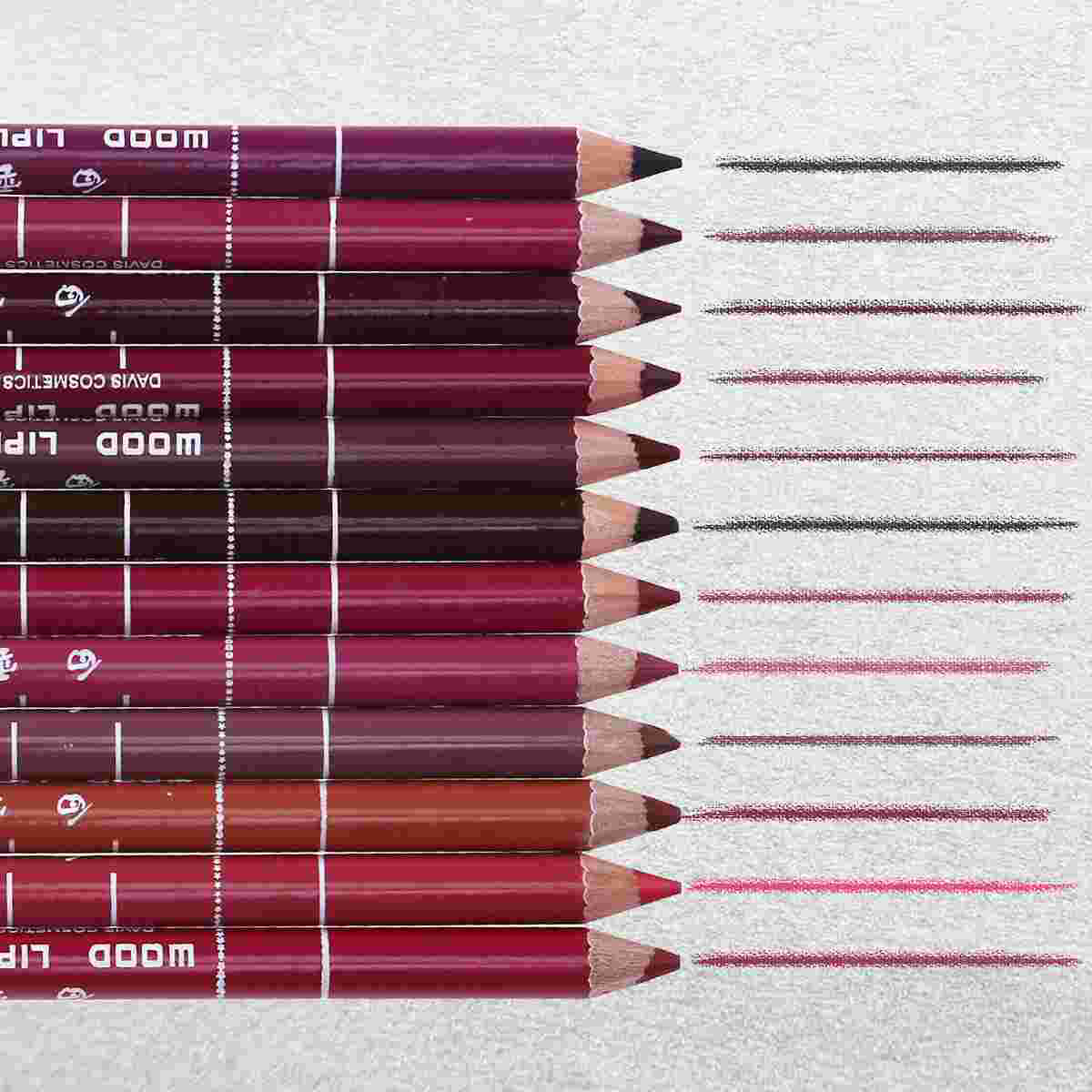 12pcs Women's Professional Makeup Lipliner Waterproof Lip Liner Pencil Set (Random Color)