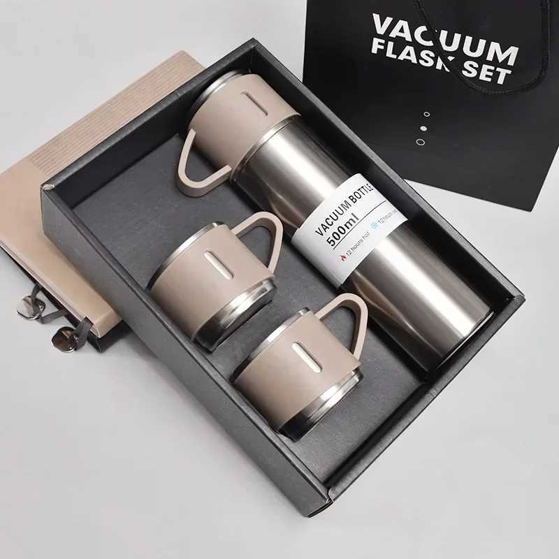 Stainless steel vacuum coated gift set business style coffee hot water bottle portable flame Karaf 500ML304 Y241114