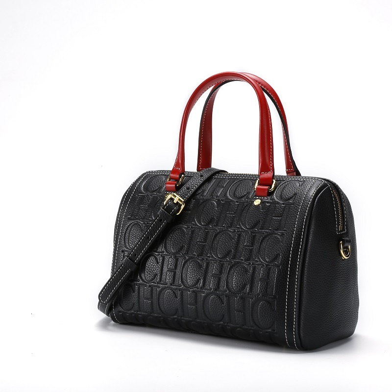 Pure Color Classic Retro Handbag Simple Fashion Women's Shoulder Bag Large Capacity Exquisite Workmanship Genuine Leather