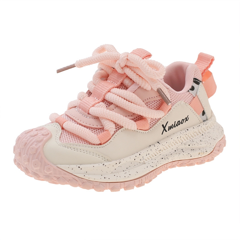 Free shipping designer 2024 autumn pink new children's soft soled sports shoes versatile anti slip casual shoes
