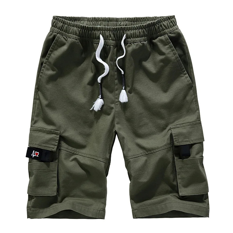 Mens Cargo Shorts Combat Plus Big Size Capris 8XL 5XL 6XL 7XL Man Long Army Green Baggy Short Male Army Green Dark Green 240409