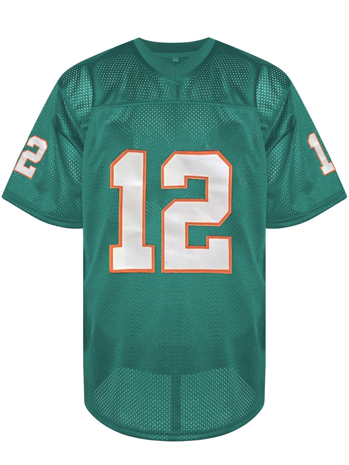# 12 Bob Griese Embroidered Polyester Sports Jersey Slight Stretch, Alphabetic Pattern, Four Seasons Wear, Casual & Training Loose