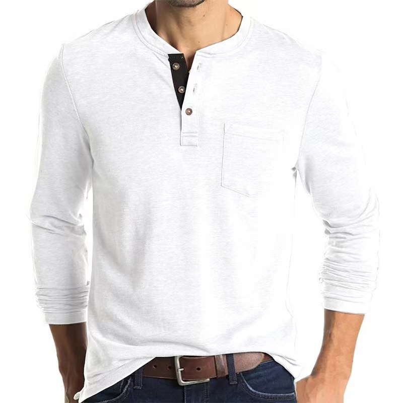Designer men's long sleeve T-shirt men's bottoming shirt men's casual T-shirt collar shirt