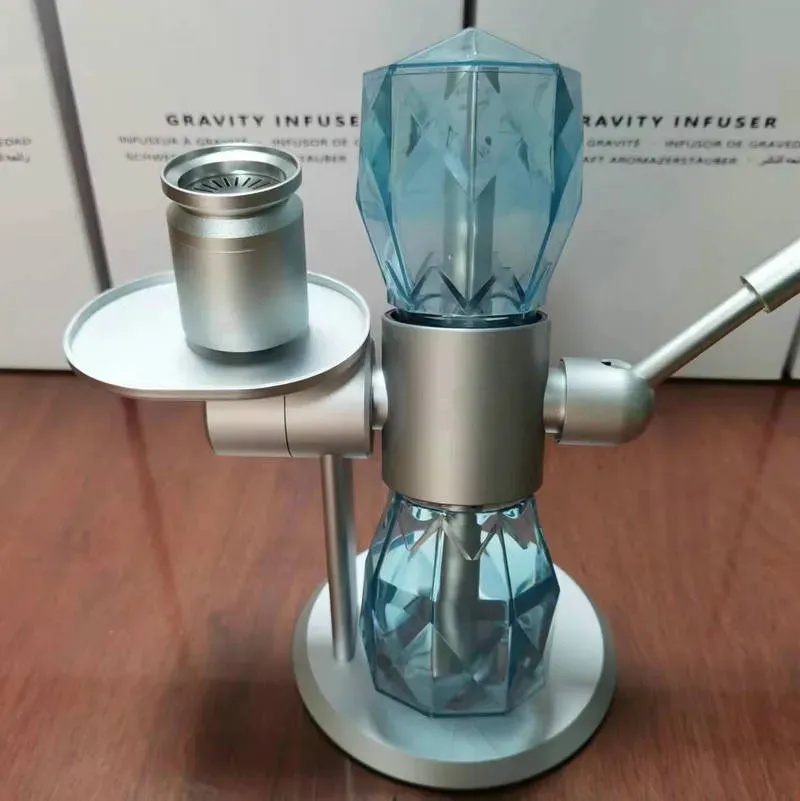 Rotating Aluminum Alloy Glass Gravity Bong with 360