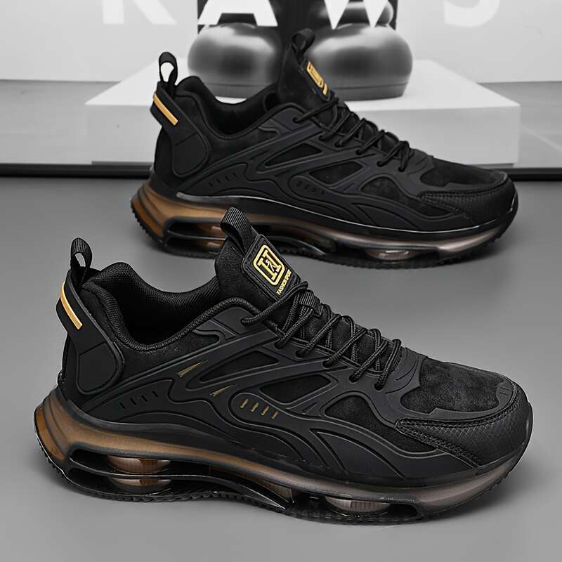 Men'S Casual Athletic Sneakers, Breathable Faux, Non-Slip Rubber Sole, Lace-Up, All-Season, Low Top, Spring/Summer, College Style, Sporty Footwea