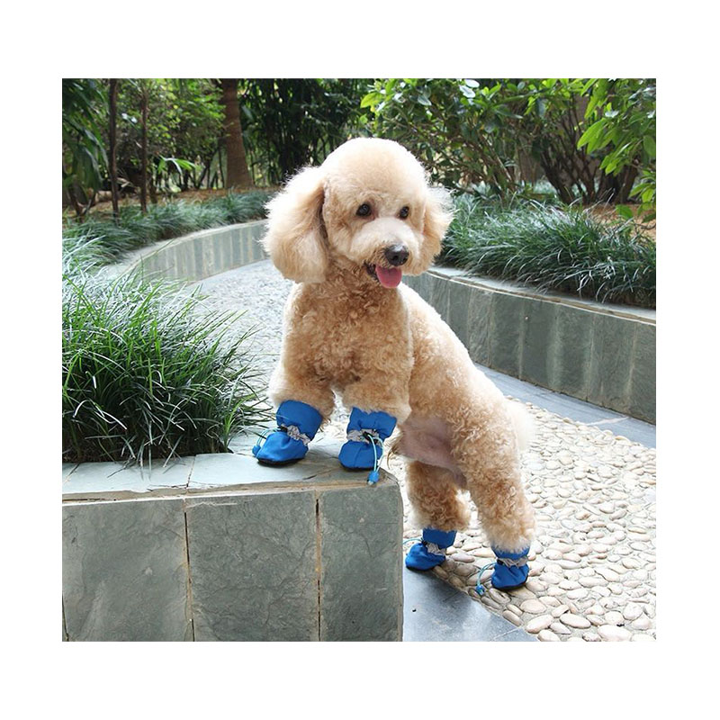 4pcs/set Waterproof Pet Dog Shoes Anti-slip Rain Boots Footwear for Small Cats Dogs Puppy Dog Pet Booties Pet Paw Accessories