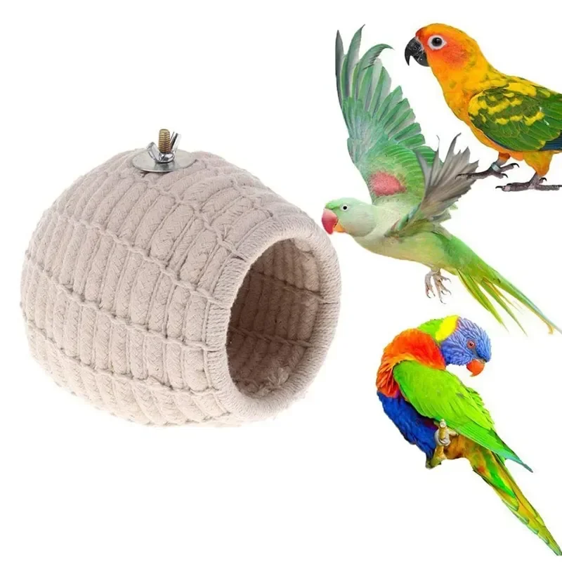 Budgie Weave Bird For Hatching Parrot Perch Breeding Toy Nest Nesting House Bed Parakeet Rope Cage Box