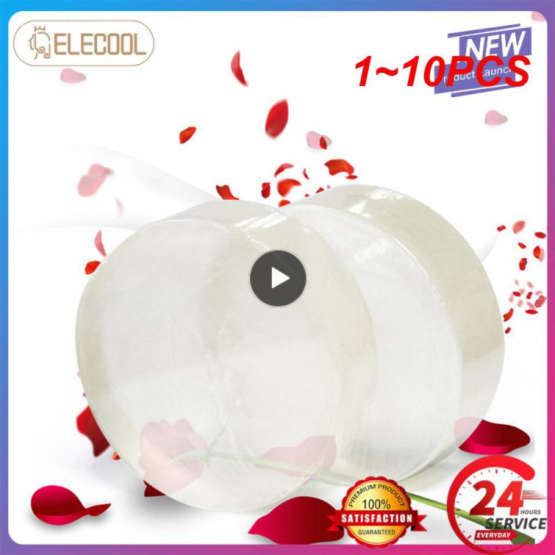1~10PCS Beauty! Natural Enzymes Whitening Crystal Soap Body Care Bleaching White Skin Tender Clearing Transparent Shower