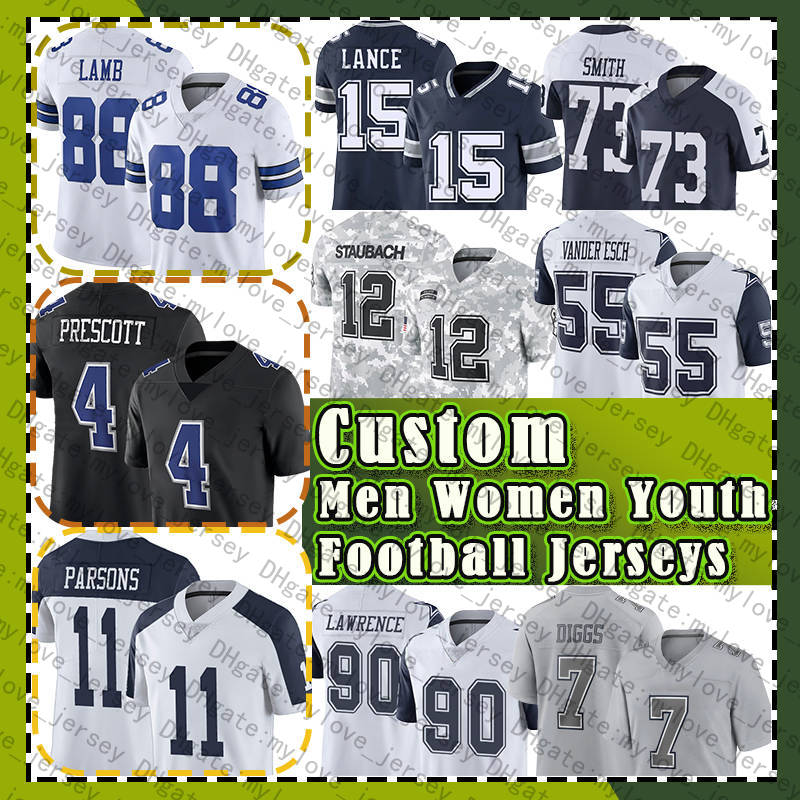 88 CeeDee Lamb Jersey 4 Dak Prescott Football 11 Micah Parsons Dallases Cowboyes Trevon Diggs Tyler Smith Cooper Rush Brandon Aubrey Leighton Vander Esch Staubach