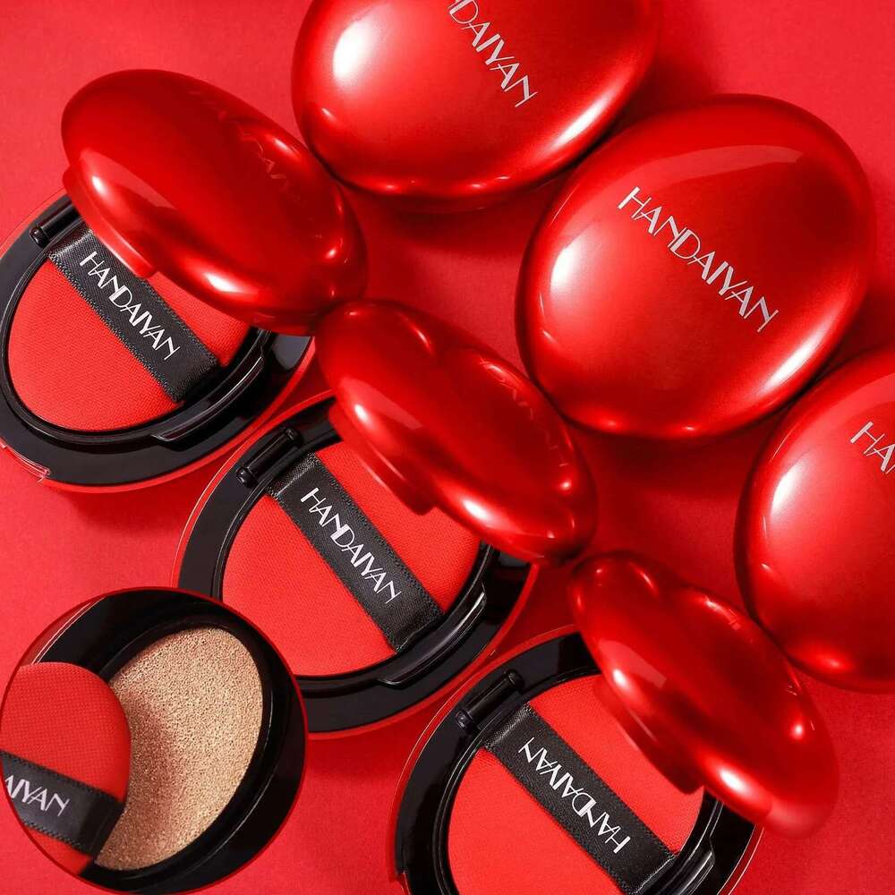 Red Cushion Semi-Matte Full Coverage Waterproof Long-lasting Concealer Makeup Tone Up Cream Base Covering Foundation