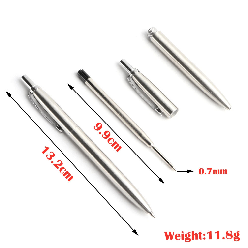 10 PcsSet Metal Ballpoint Pens Automatic Ball Pen G2 Refill Black Blue Ink For School Office Stationery Supplies Writing 07mm 241114