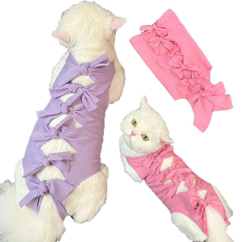 Breathable Cats Anti-licking Sterilization Clothes Pet Surgery Suit for Small Cat Weaning Kitten Anti-scratch Body Strap Vest