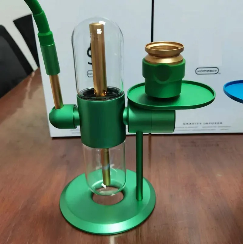 Rotating Aluminum Alloy Glass Gravity Bong with 360