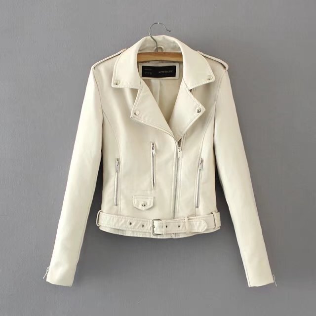 womens coat new station small leather jacket women's short korean version slim fit motorcycle pu jacket versatile showing off the trend of slim j