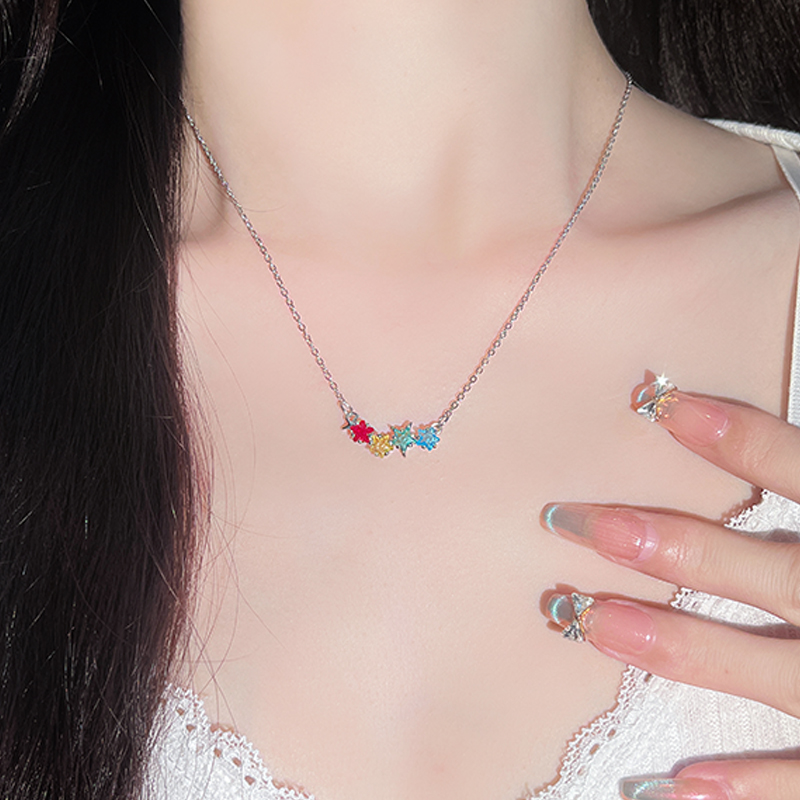 Chic Summer Beach Style Starfish Earrings - Premium Stainless Steel Necklace Collection for Ladies