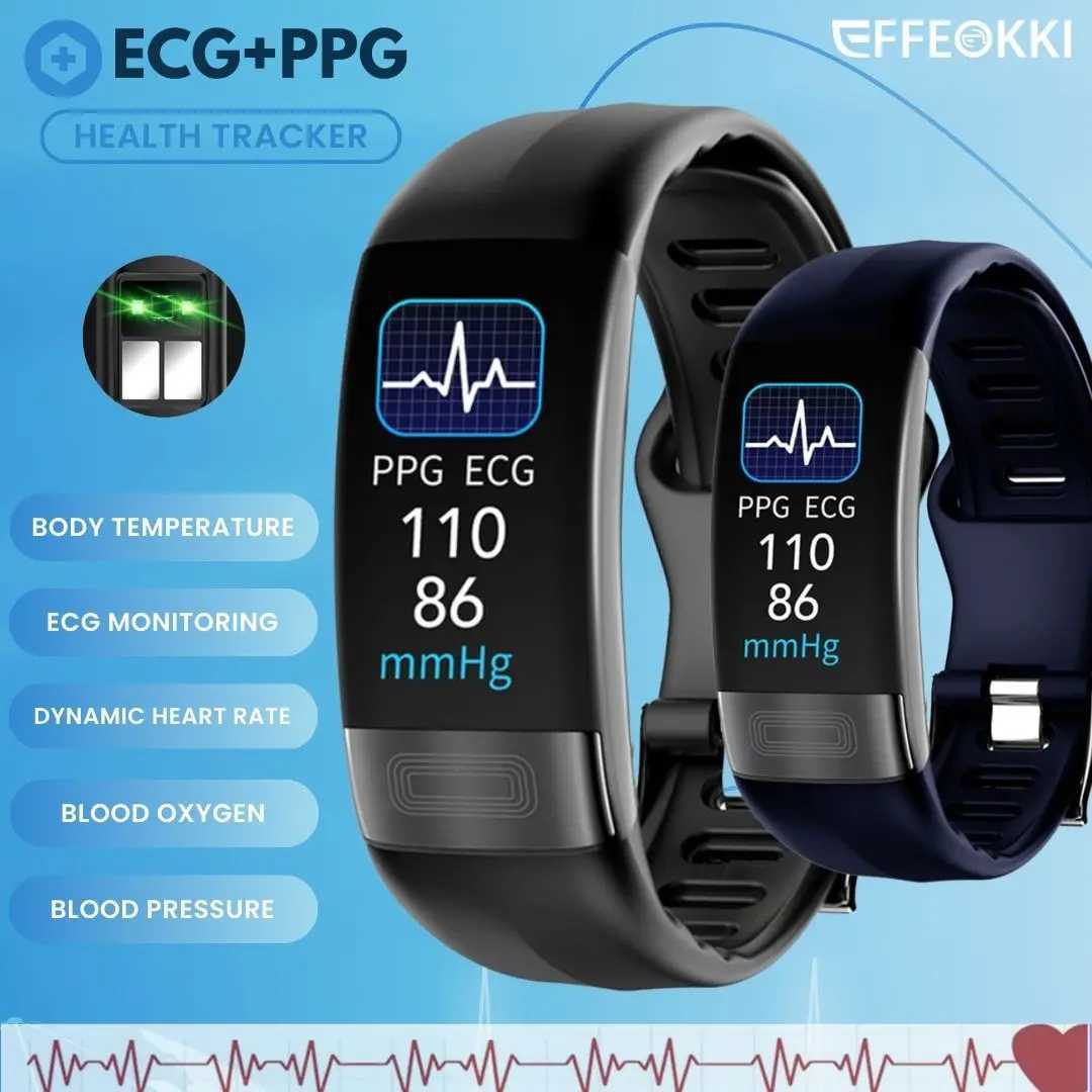 Hot Sale Smart Wah M Ekg Smartband Hbre Waterproof Ecg Fitness Bracelet Health Bracelet Ppg Health Bracelet Activity Bracelet T241114