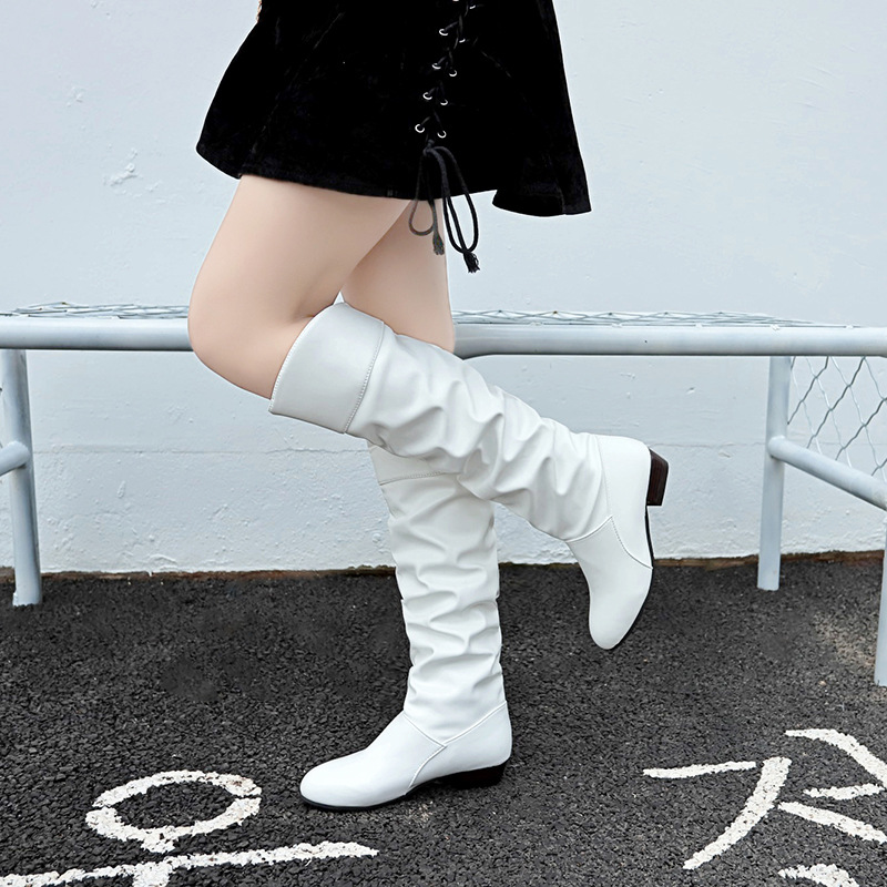 Autumn/Winter Plus Thick Heel Round Toe Mid Length Boots Size35-43.