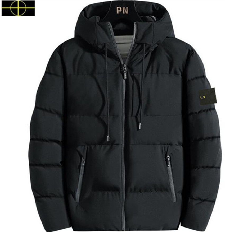 Stone Cotton Jacket Thickening Hoodie Mens Topstoney Zip Up Down Hoody Designer Puffer Full Fill Winter Bodywarmer Outwears Islandas Luxe Doudoune Jackets 430