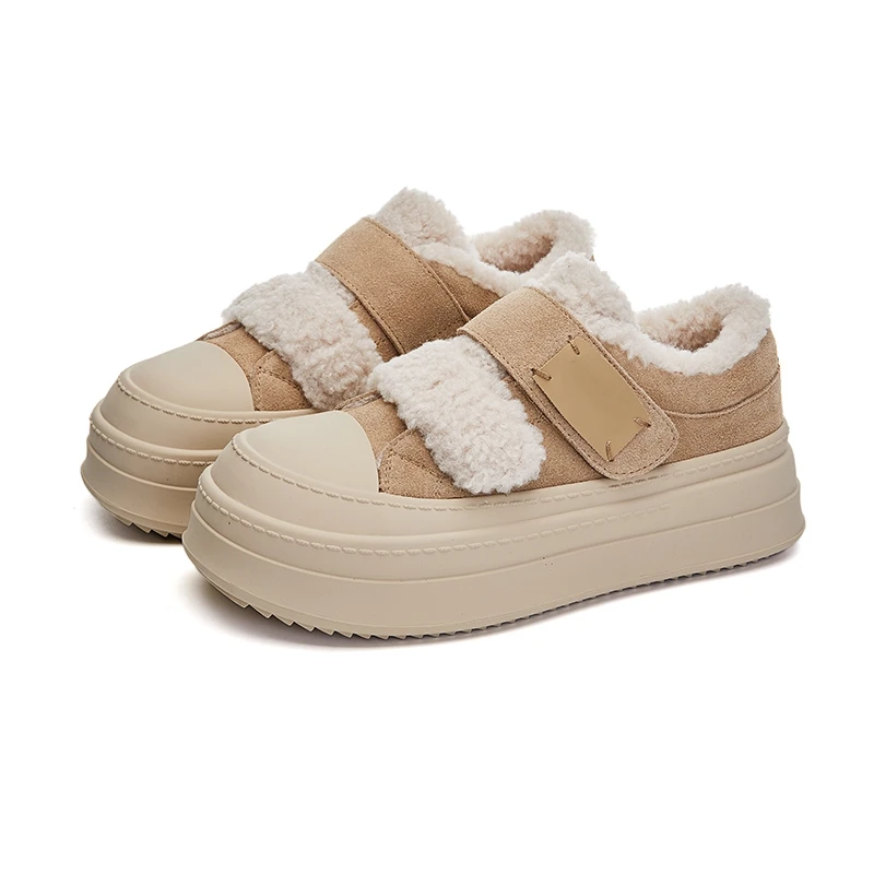 AIYUQI 2024 New Flat Bottom Women's Snow Boots Winter Non-slip Female Shoes Large Size Fashion Women Vulcanized Shoes