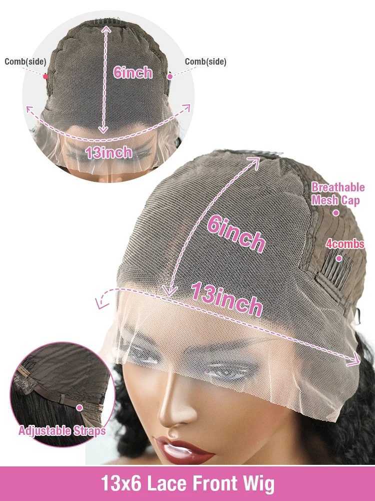 30 34 36 Inch Straight HD Transparent 13x6 Lace Front Wig 100% Raw Indian Human Hair 250% 13x6 HD Lace Frontal Human Hair WigsXJ241113
