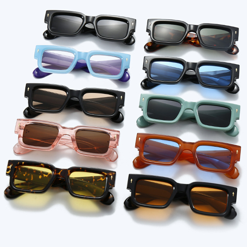 Oversized Square Sunglasses Men Women Steampunk Pilot Designer Retro Personalized Rectangle Goggles Gothic Thick Y2K Cyberpunk Futuristic Cool Guy S01