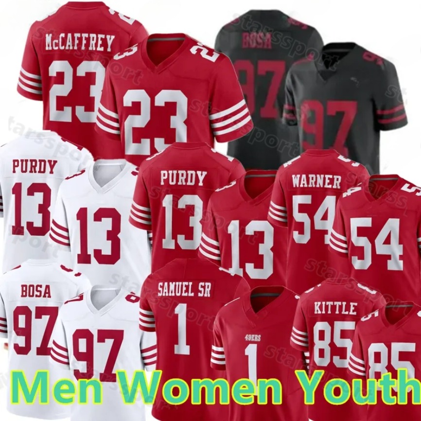 14 Ricky Pearsall Jersey Custom Football Jerseys Christian McCaffrey Brock Purdy George Kittle Nick Bosa Deebo Samuel Brandon Aiyuk Fred Warner Juszczyk