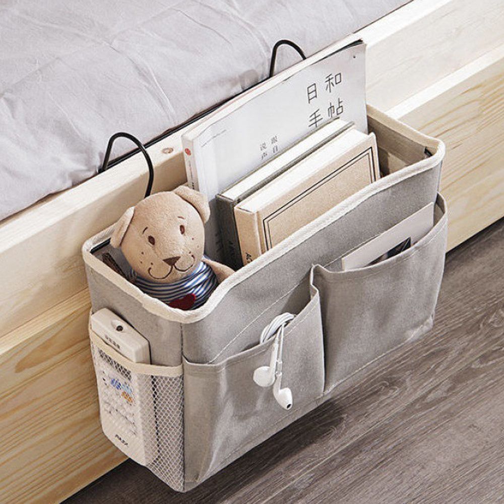 Fashion Simple Bag Organizer Pocket Portable Hook Hanging Storage Bag Baby Diaper Bag Baby Bed Accessories Bed Hanging Basket